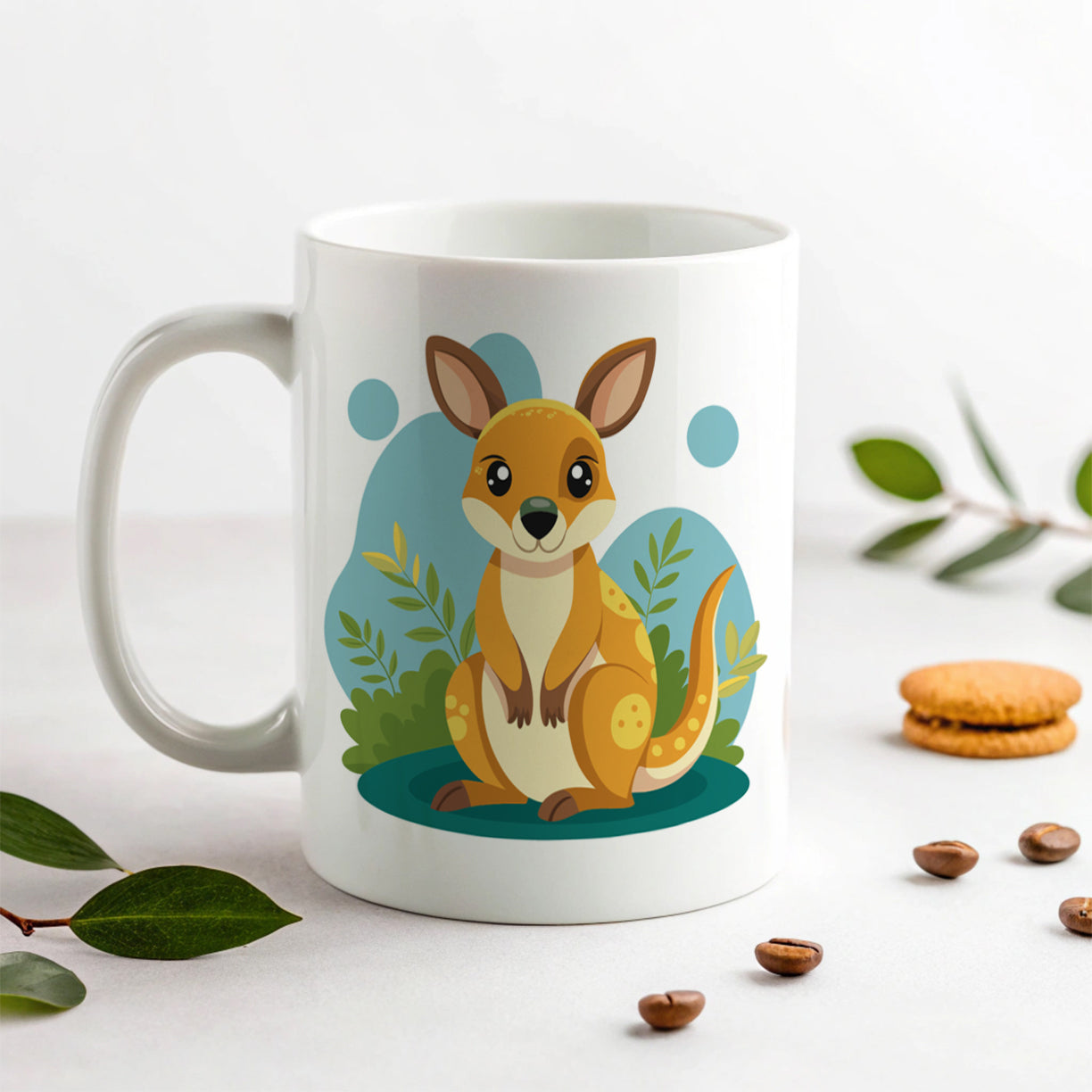 Wallaby Small Kangaroo Cute Australian Animal Ceramic Tea Coffee Mug Cup - 11oz