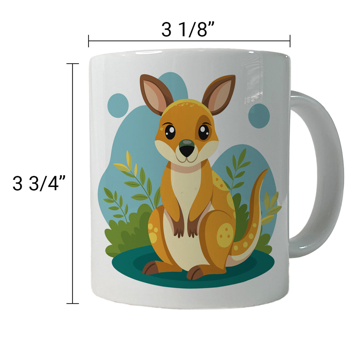 Wallaby Small Kangaroo Cute Australian Animal Ceramic Tea Coffee Mug Cup - 11oz