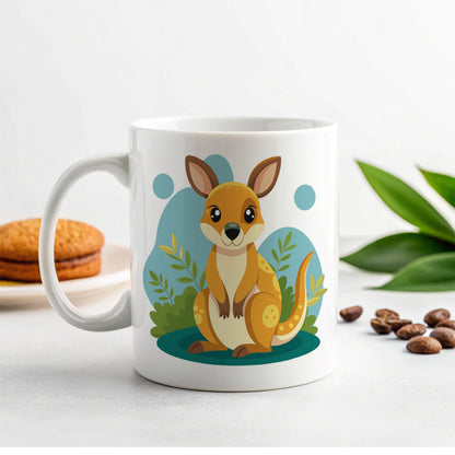 Wallaby Small Kangaroo Cute Australian Animal Ceramic Tea Coffee Mug Cup - 11oz