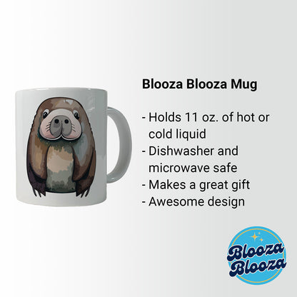 Walrus Cute Watercolor Ceramic Tea Coffee Mug Cup - 11oz