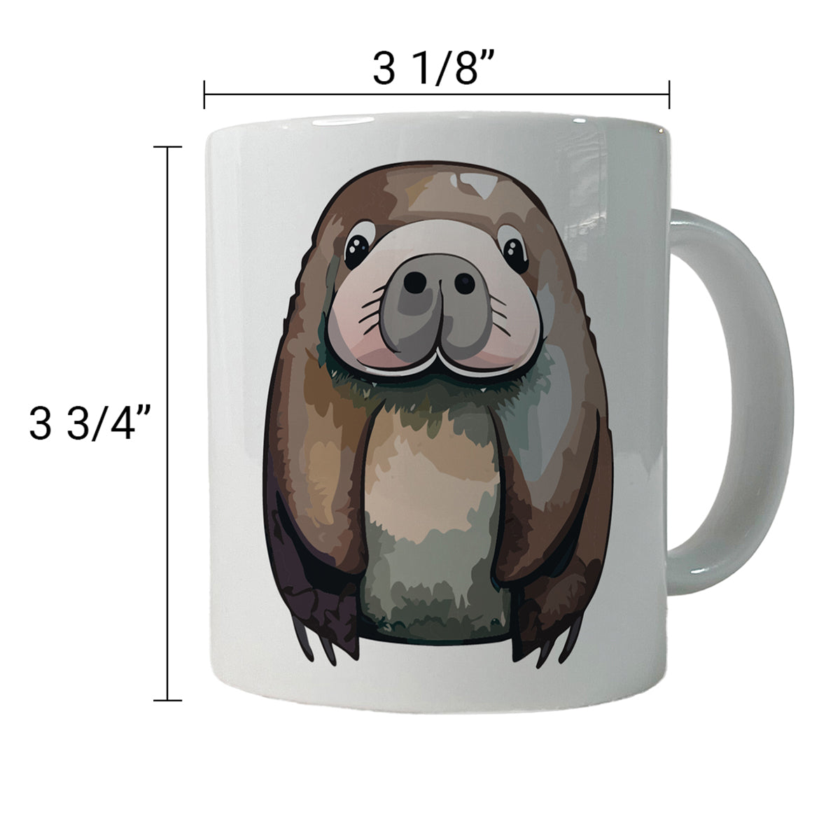 Walrus Cute Watercolor Ceramic Tea Coffee Mug Cup - 11oz