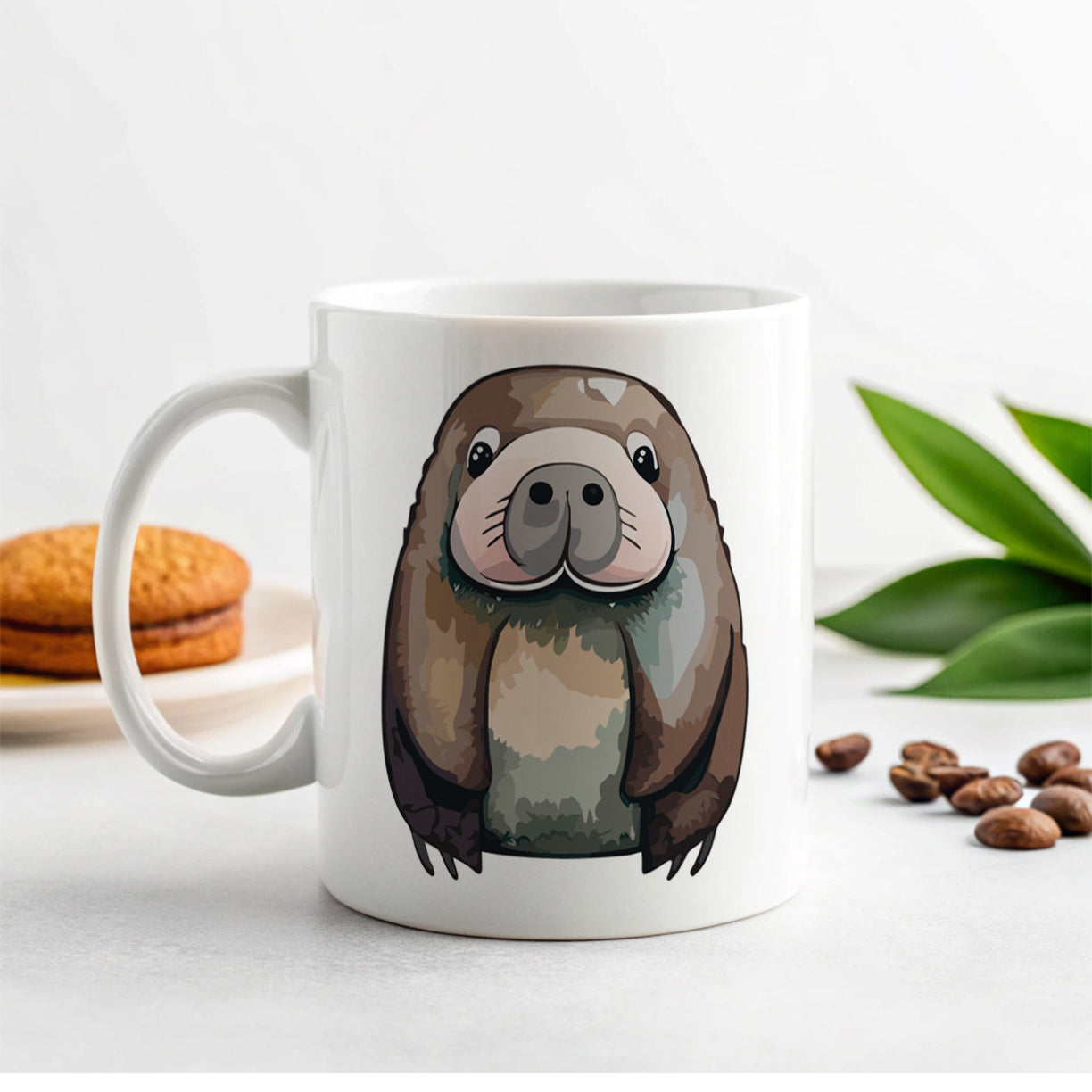 Walrus Cute Watercolor Ceramic Tea Coffee Mug Cup - 11oz