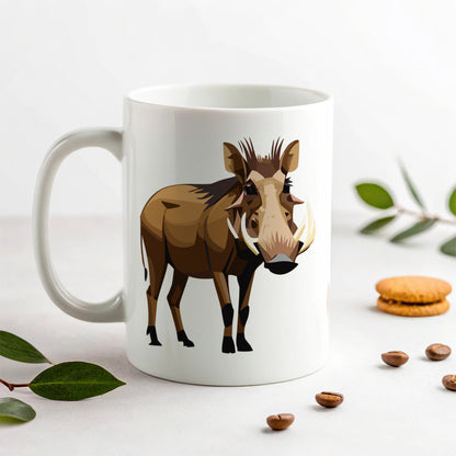 Warthog Pig Standing Ceramic Tea Coffee Mug Cup - 11oz