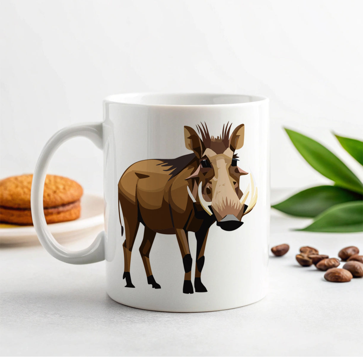 Warthog Pig Standing Ceramic Tea Coffee Mug Cup - 11oz