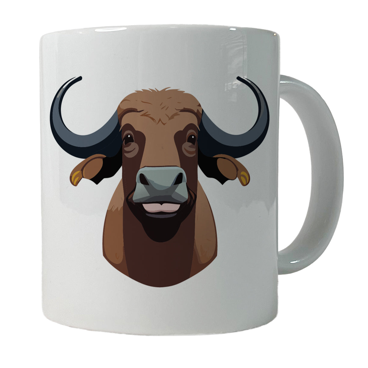 Water Buffalo Smiling Ceramic Tea Coffee Mug Cup - 11oz