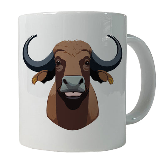 Water Buffalo Smiling Ceramic Tea Coffee Mug Cup - 11oz