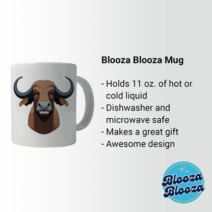 Water Buffalo Smiling Ceramic Tea Coffee Mug Cup - 11oz