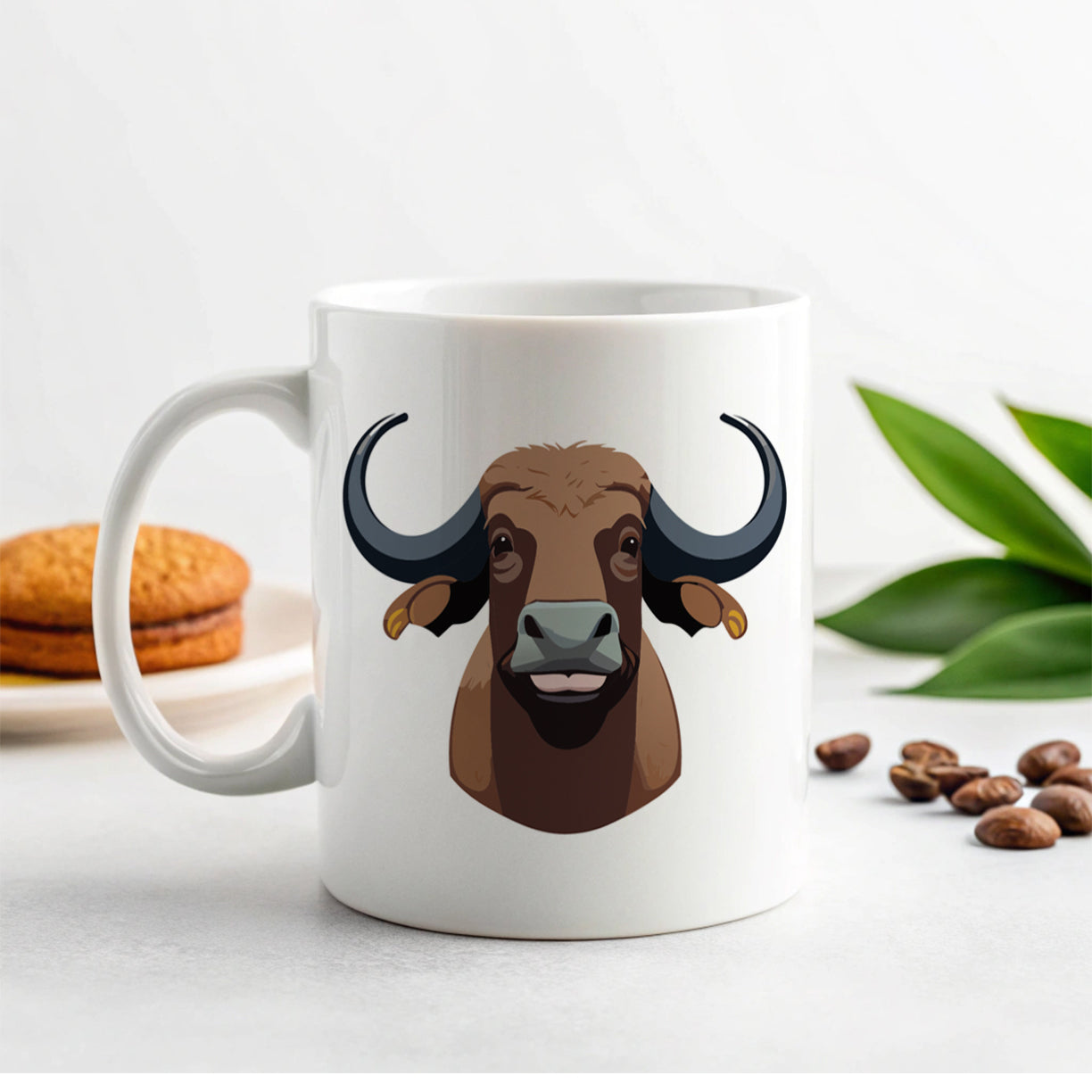 Water Buffalo Smiling Ceramic Tea Coffee Mug Cup - 11oz