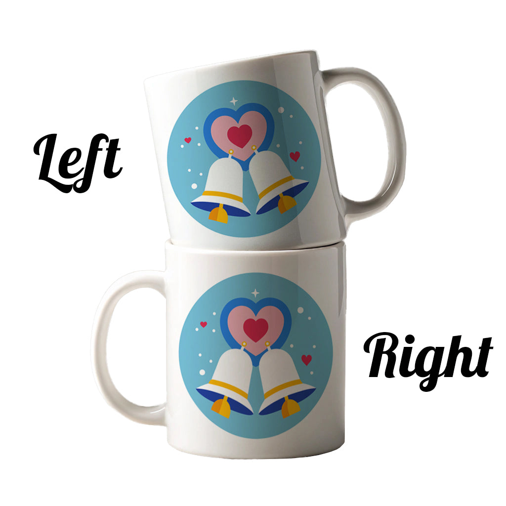 Wedding Bells Heart Love Marriage Ceramic Tea Coffee Mug Cup - 11oz