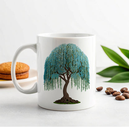 Weeping Willow Tree Ceramic Tea Coffee Mug Cup - 11oz