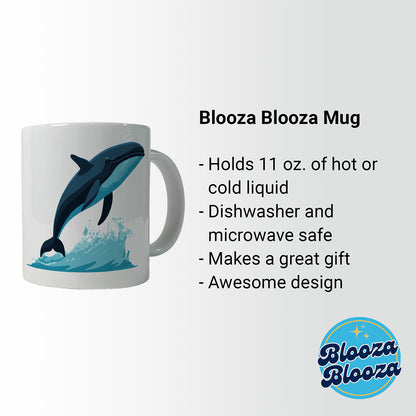 Whale Jumping Out of Water Ceramic Tea Coffee Mug Cup - 11oz