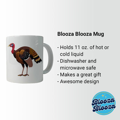 Wild Turkey Profile Ceramic Tea Coffee Mug Cup - 11oz