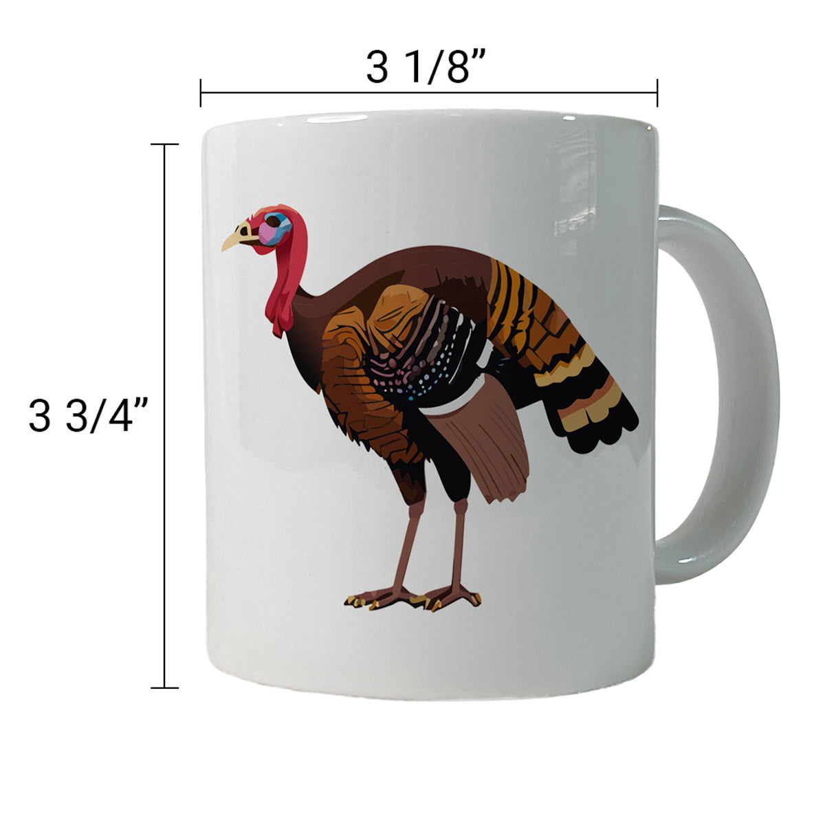 Wild Turkey Profile Ceramic Tea Coffee Mug Cup - 11oz
