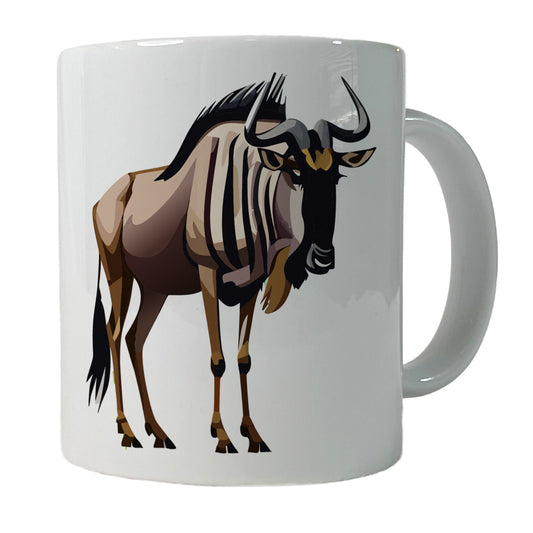 Wildebeest Africa Animal Ceramic Tea Coffee Mug Cup - 11oz