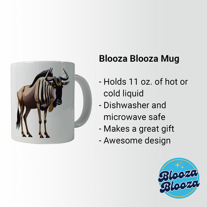 Wildebeest Africa Animal Ceramic Tea Coffee Mug Cup - 11oz