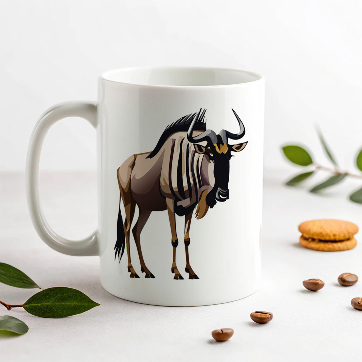 Wildebeest Africa Animal Ceramic Tea Coffee Mug Cup - 11oz