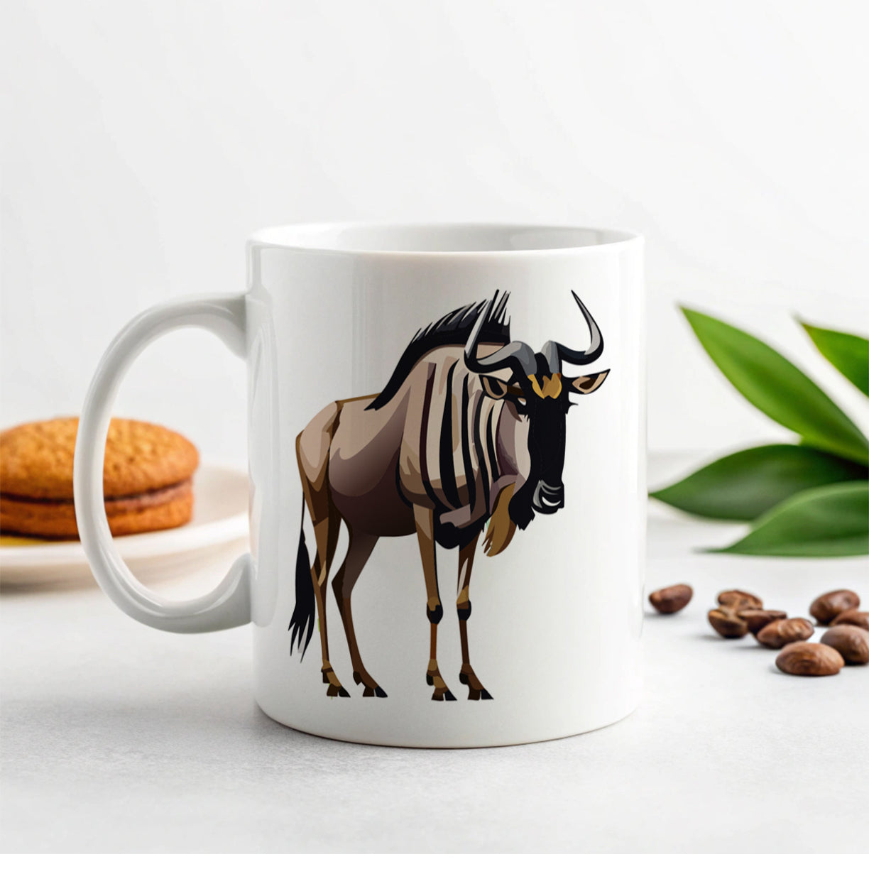 Wildebeest Africa Animal Ceramic Tea Coffee Mug Cup - 11oz