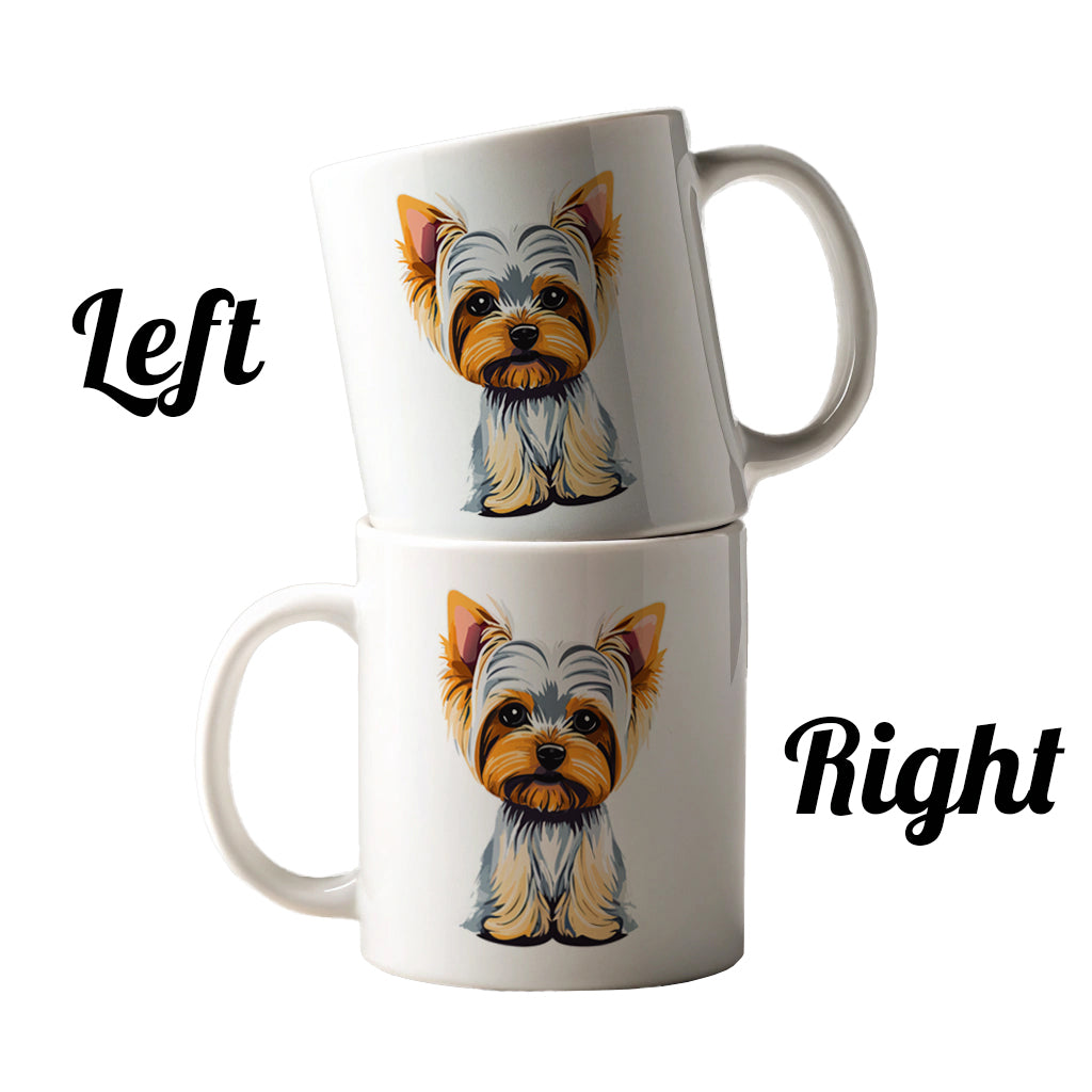 Yorkshire Terrier Dog Sitting Ceramic Tea Coffee Mug Cup - 11oz