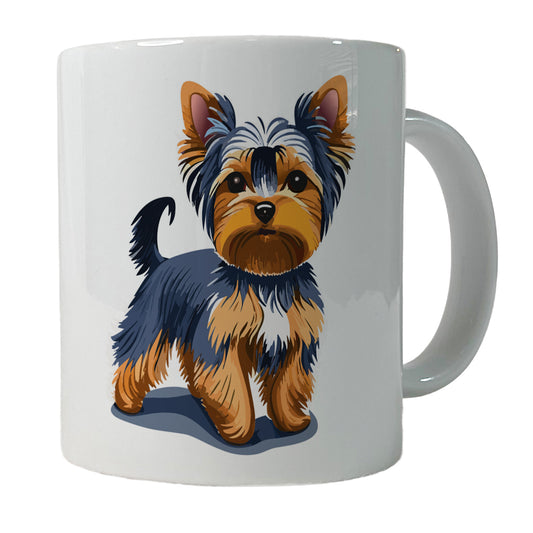 Yorkshire Terrier Dog Standing Ceramic Tea Coffee Mug Cup - 11oz