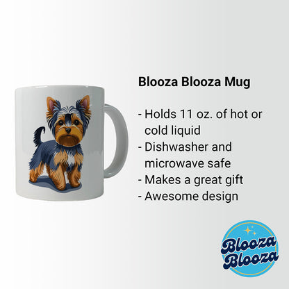 Yorkshire Terrier Dog Standing Ceramic Tea Coffee Mug Cup - 11oz