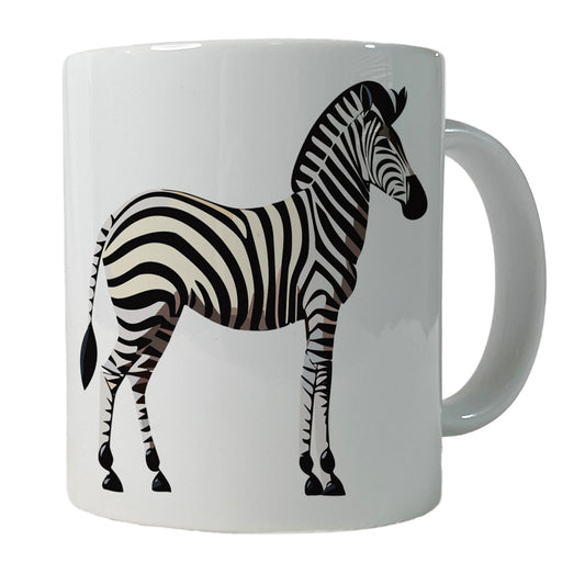 Zebra Standing Profile Ceramic Tea Coffee Mug Cup - 11oz
