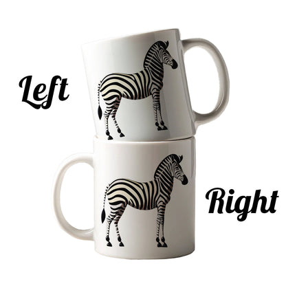 Zebra Standing Profile Ceramic Tea Coffee Mug Cup - 11oz