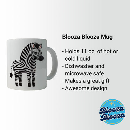 Zebra Standing Ceramic Tea Coffee Mug Cup - 11oz