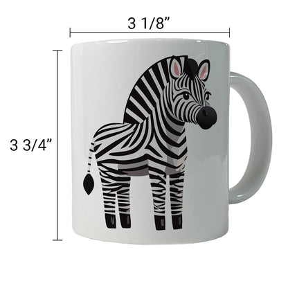 Zebra Standing Ceramic Tea Coffee Mug Cup - 11oz