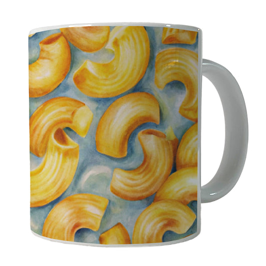 Macaroni Cheese Pasta Watercolor Ceramic Tea Coffee Mug Cup - 11oz