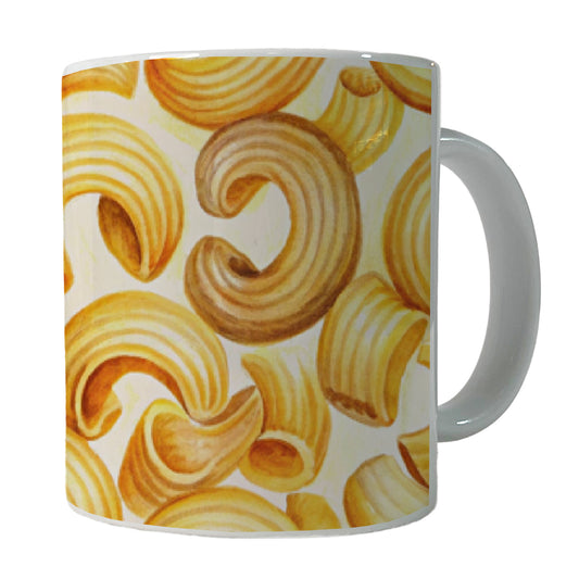 Macaroni Noodles Pasta Watercolor Ceramic Tea Coffee Mug Cup - 11oz