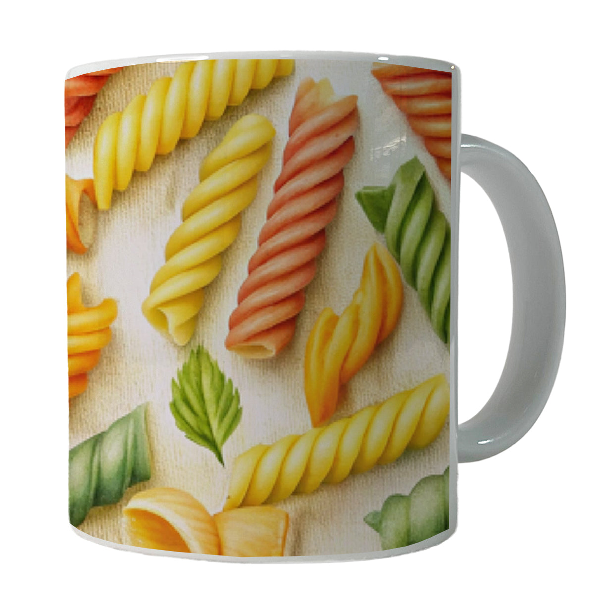 Pasta Noodles Watercolor Ceramic Tea Coffee Mug Cup - 11oz