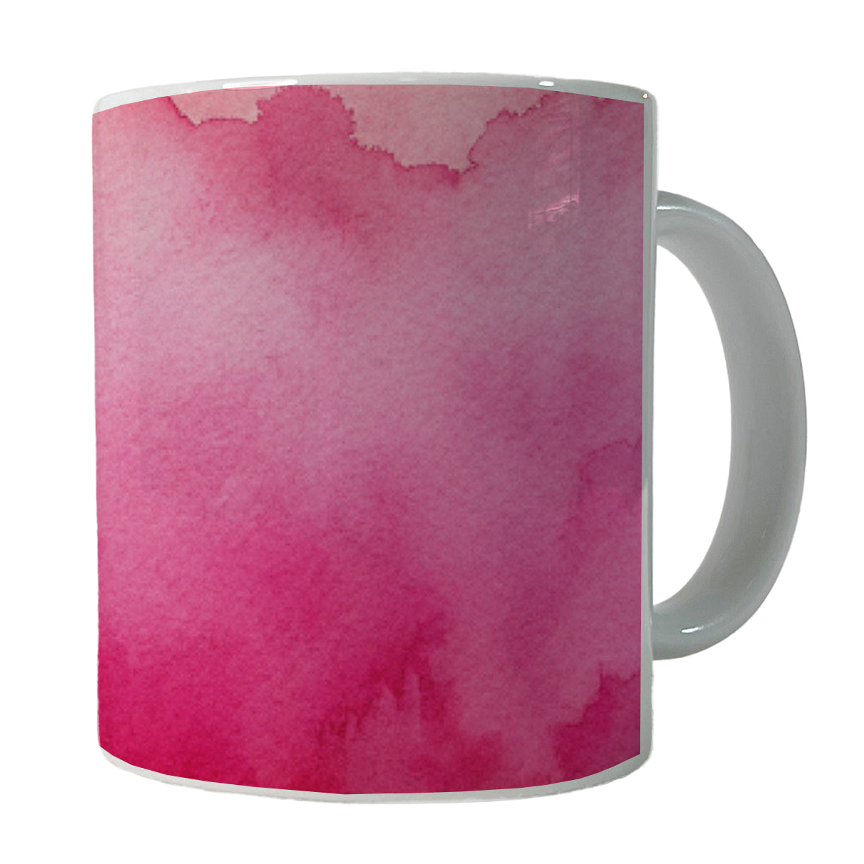 Pink Ombre Watercolor Ceramic Tea Coffee Mug Cup - 11oz