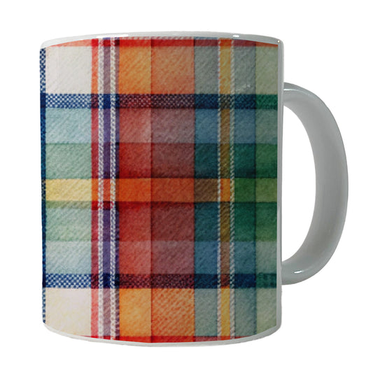 Tartan Plaid Watercolor Ceramic Tea Coffee Mug Cup - 11oz