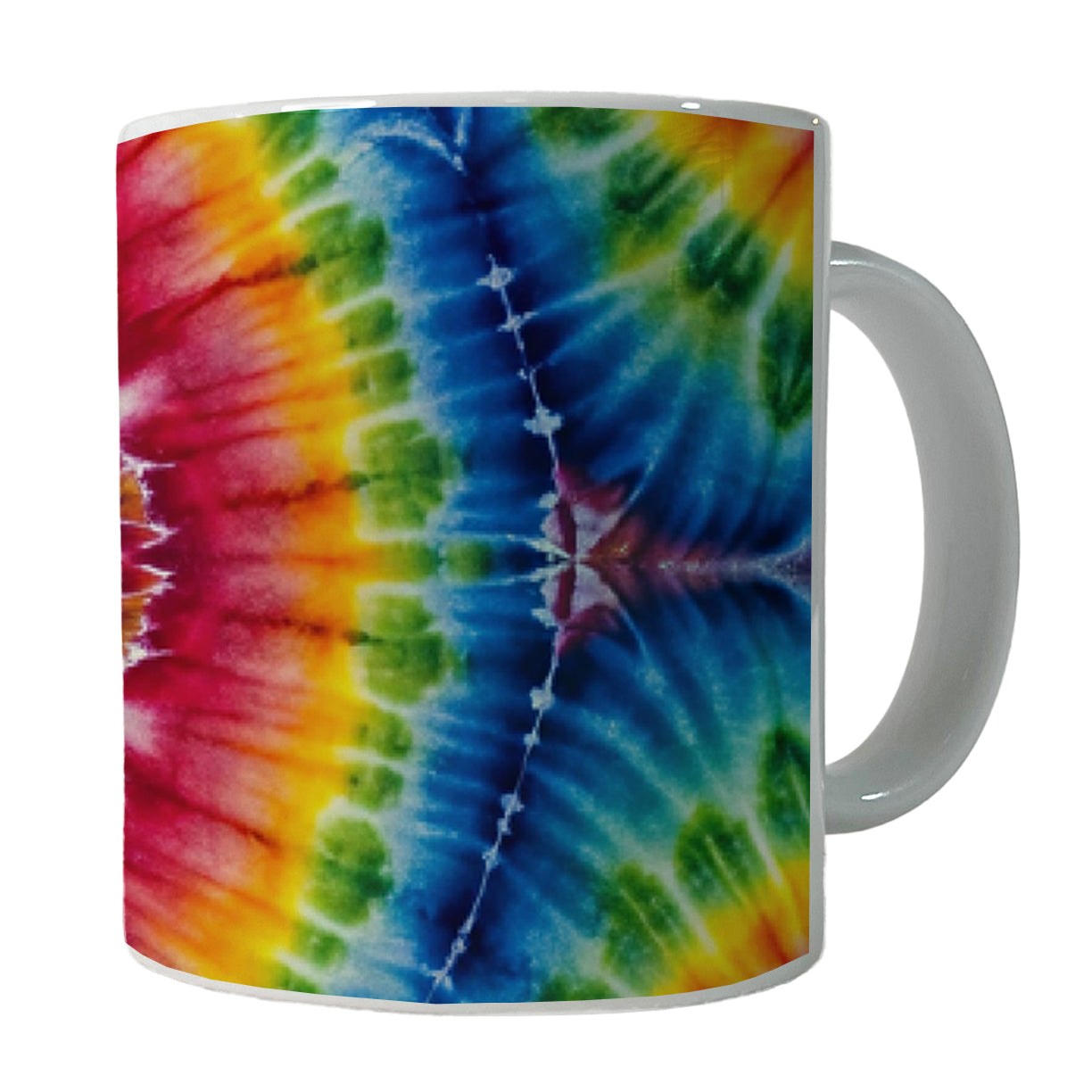 Tie Dye Pattern Watercolor Ceramic Tea Coffee Mug Cup - 11oz