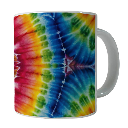 Tie Dye Pattern Watercolor Ceramic Tea Coffee Mug Cup - 11oz