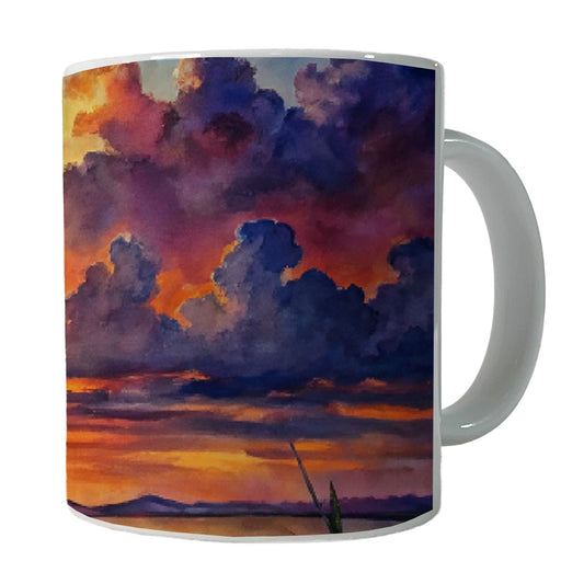 Beautiful Sunset Watercolor Ceramic Tea Coffee Mug Cup - 11oz