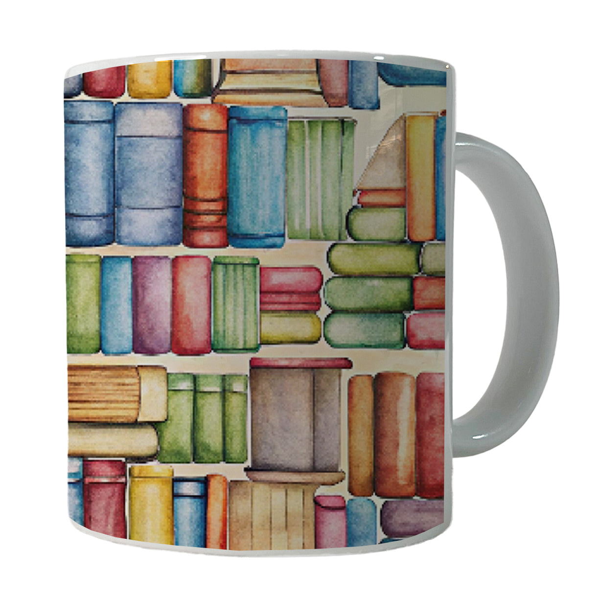 Books Library Reader Reading Ceramic Tea Coffee Mug Cup - 11oz