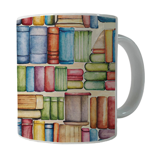 Books Library Reader Reading Ceramic Tea Coffee Mug Cup - 11oz