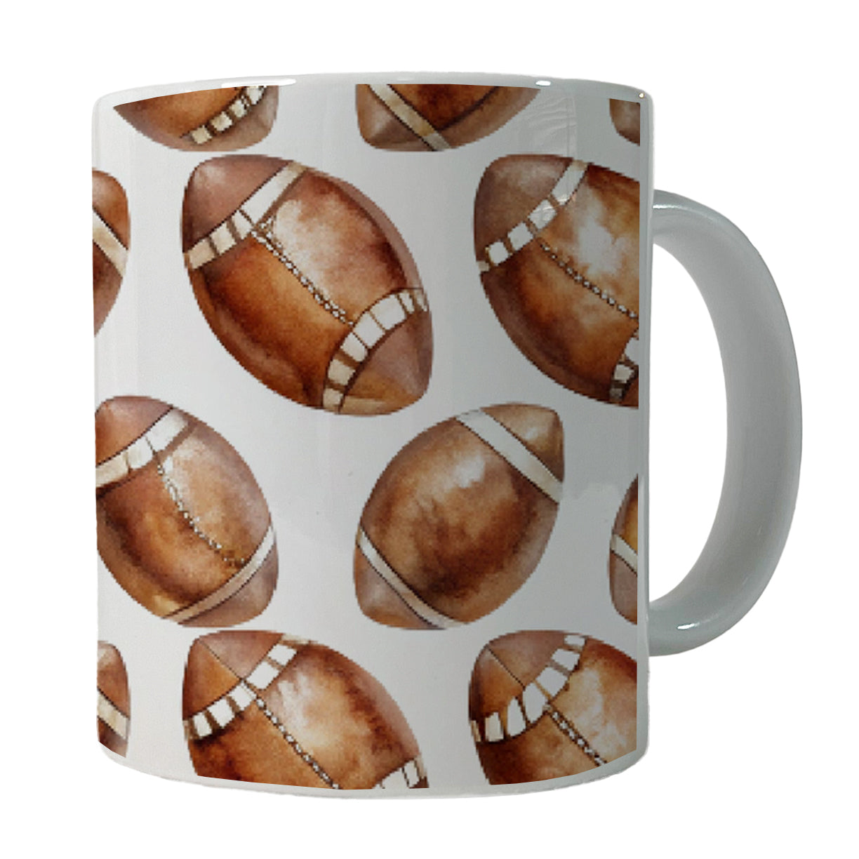 Bunch Of Brown Footballs Ceramic Tea Coffee Mug Cup - 11oz