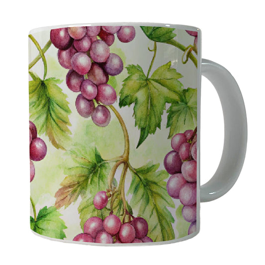 Bunches Of Purple Grapes Ceramic Tea Coffee Mug Cup - 11oz
