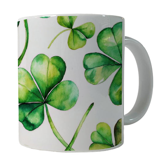 Four Leaf Clovers Ireland St. Patrick's Day Ceramic Tea Coffee Mug Cup - 11oz