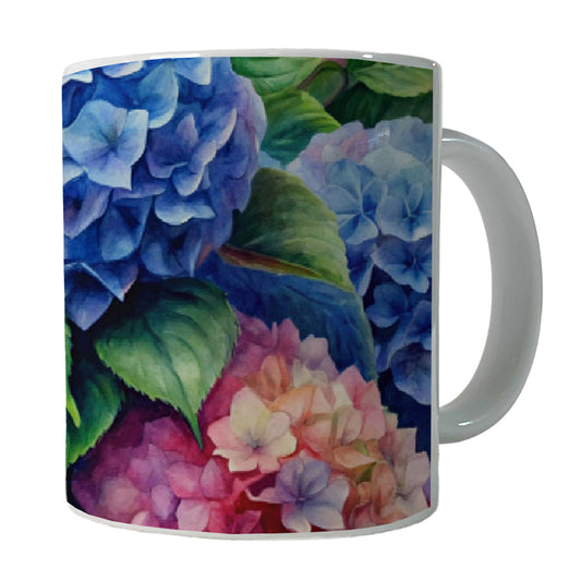 Hydrangeas Colorful Flowers Beautiful Ceramic Tea Coffee Mug Cup - 11oz