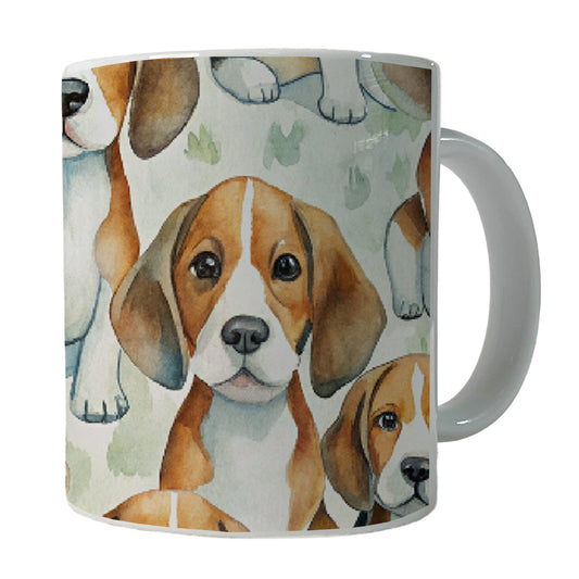 Lots Of Beagles Dogs Cute Ceramic Tea Coffee Mug Cup - 11oz
