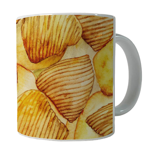 Lots Of Potato Chips Ceramic Tea Coffee Mug Cup - 11oz