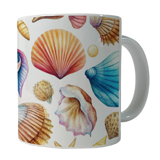 Lots Of Shells Beach Ocean Ceramic Tea Coffee Mug Cup - 11oz