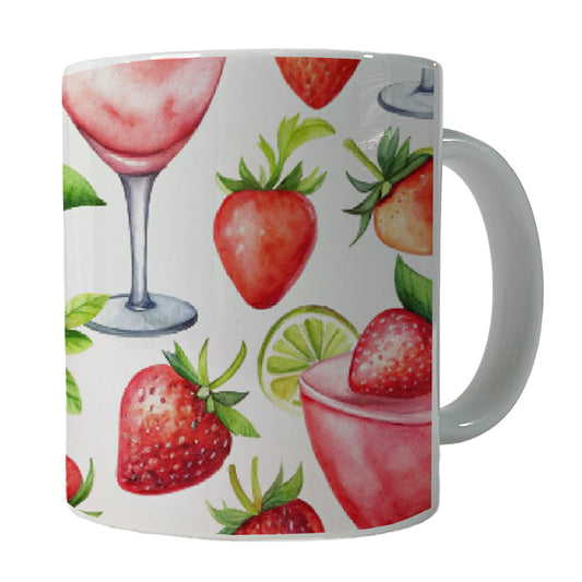Lots Of Strawberry Daquiris Alcohol Ceramic Tea Coffee Mug Cup - 11oz