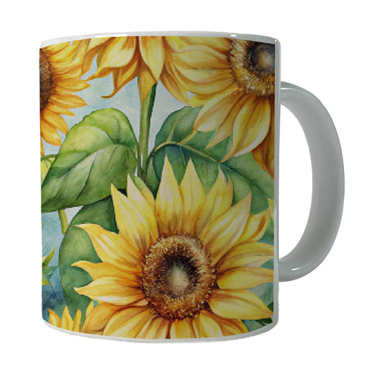 Lots Of Sunflowers Ceramic Tea Coffee Mug Cup - 11oz