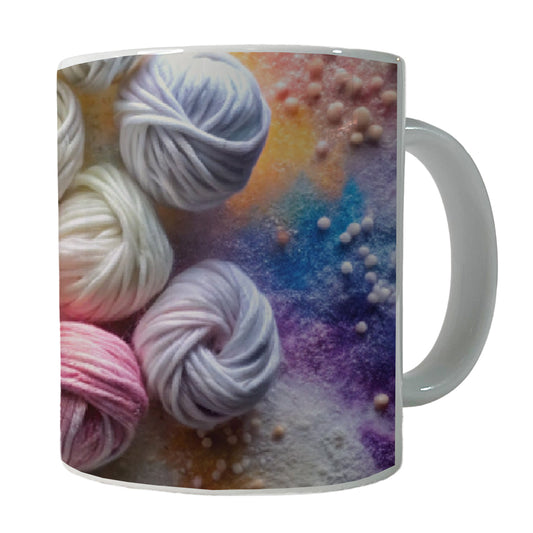Lots Of Yarn Knitting Crochet Ceramic Tea Coffee Mug Cup - 11oz