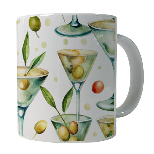 Martinis With Olives Alcohol Ceramic Tea Coffee Mug Cup - 11oz