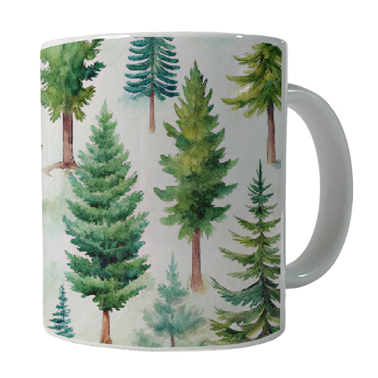 Pine Trees Forest Ceramic Tea Coffee Mug Cup - 11oz